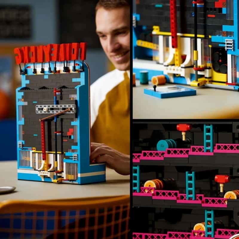 Arcade Game Cabinet - ตู้เกมอาร์เคดเรโทรราคาถูกที่สุด บล็อกตัวต่อ 1371 ชิ้น โมเดลตู้เกมวินเทจ ของขวัญคริสต์มาสสำหรับผู้ใหญ่