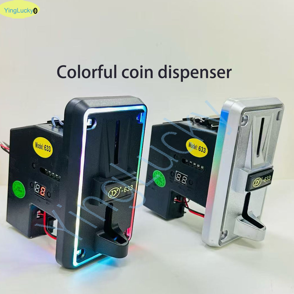 Coin Acceptor Selector - ตัวรับเหรียญแบบหลายชนิดพร้อมไฟ LED สีสันสดใส รองรับเหรียญยูโร เหรียญเปโซ และบัตรเครดิต