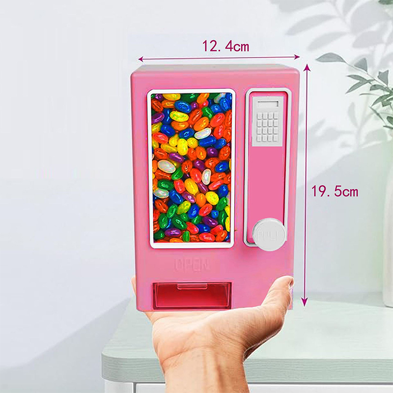 Candy Vending Machine - เครื่องจ่ายขนมหวานน่ารักแบบตั้งโต๊ะ เครื่องขายขนมแบบแมนนวล จ่ายขนมขนาดเล็ก ของขวัญวันเกิดและคริสต์มาส