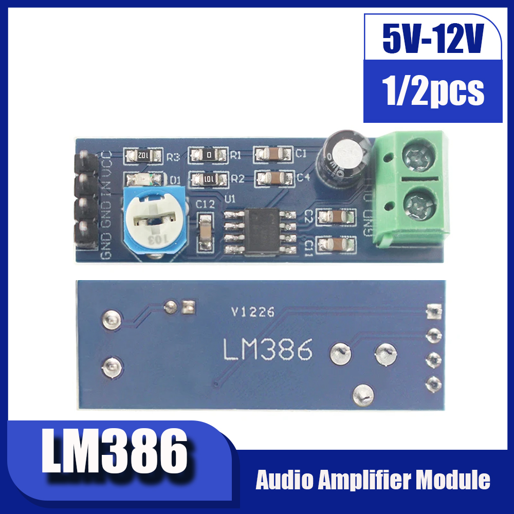 Arduino Vending Machine Project - โมดูลเครื่องขยายเสียง LM386 1/2 ชิ้น ขยายเสียงได้ 200