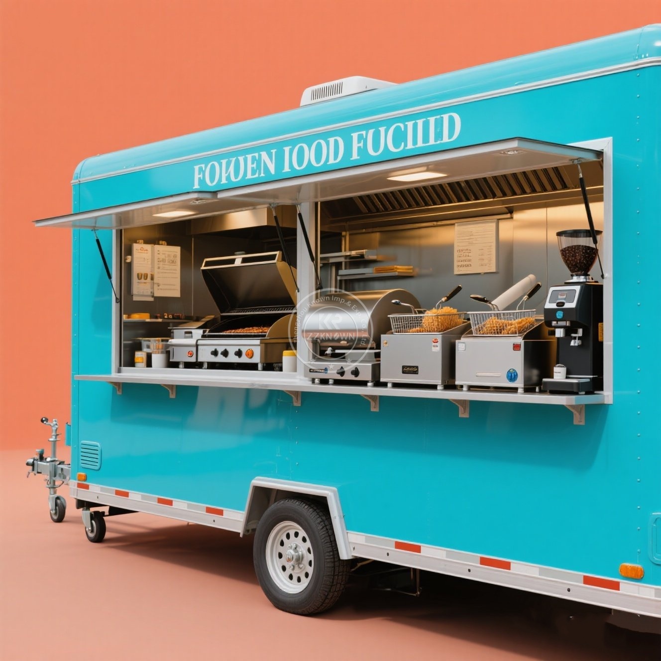 Hot Dog Vending Cart - ออกแบบใหม่ Ice Cream Kiosk Fast Food
