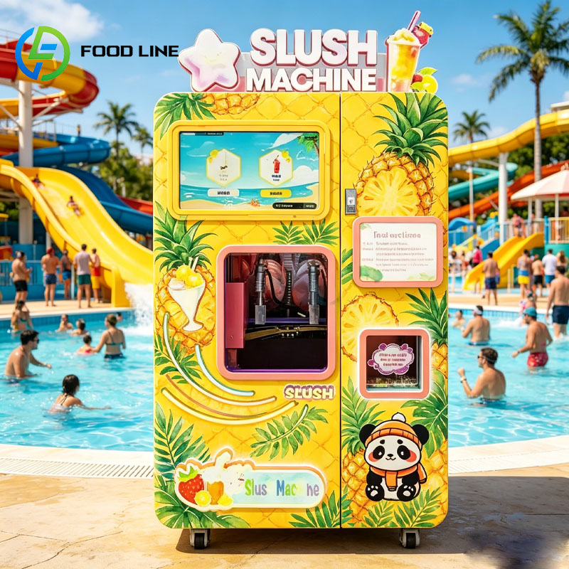 Slushie Machine Vending - เครื่องทำน้ำแข็งปั่น เครื่องขายเครื่องดื่มแช่แข็ง เครื่องทำสเลอชี สมูทตี้ สำหรับห้างสรรพสินค้า สนามบิน