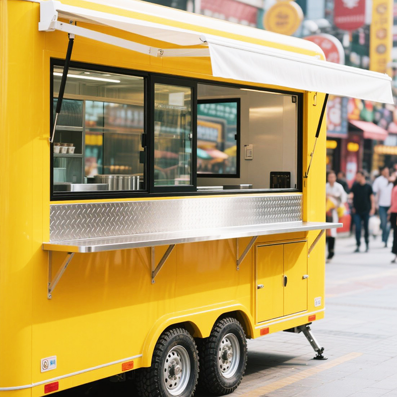 Hot Dog Vending Cart - รถขายอาหารเคลื่อนที่แบบกำหนดเองได้ ขายไอศกรีม กาแฟ ชานมไข่มุก น้ำผลไม้ ฮอทดอก