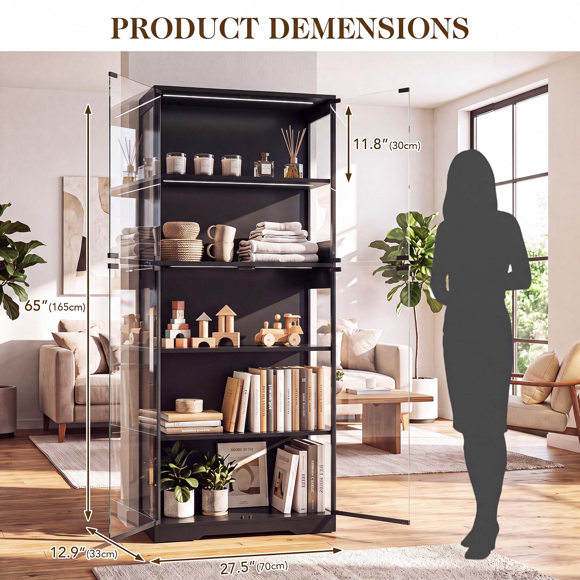 ตู้โชว์ 5 ชั้น TCGBKAF พร้อมปร - Glass Cabinet Display บทวิจารณ์และราคา