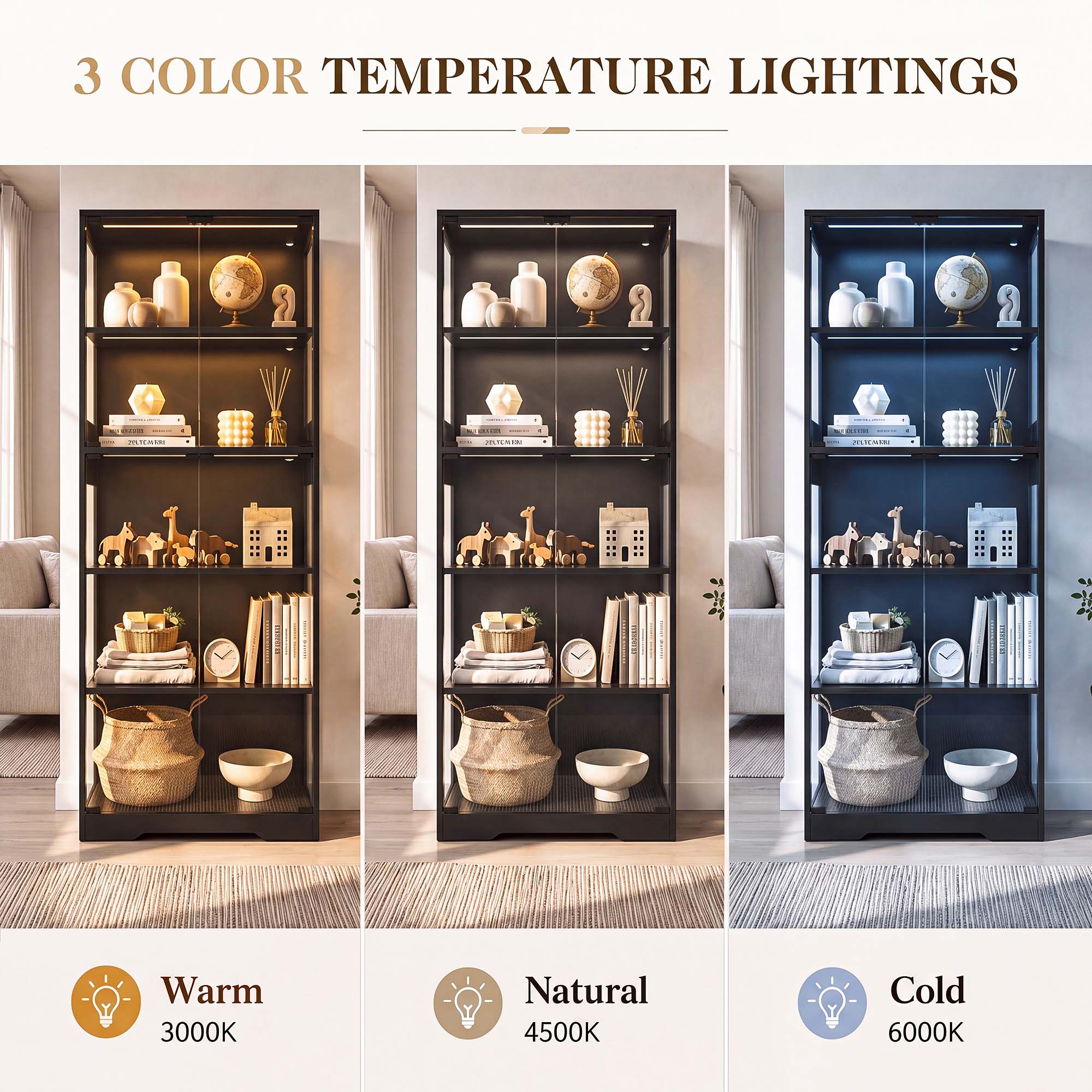 ตู้โชว์ 5 ชั้น TCGBKAF พร้อมปร - Glass Cabinet Display บทวิจารณ์และราคา