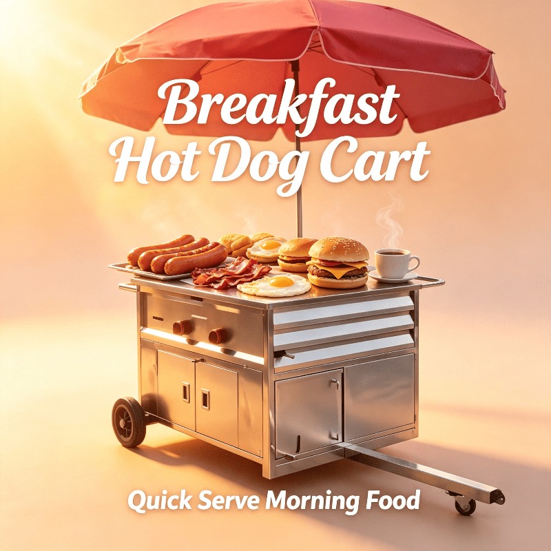 รถเข็นขายอาหารเคลื่อนที่ขนาดกะ - Hot Dog Vending Cart บทวิจารณ์และราคา