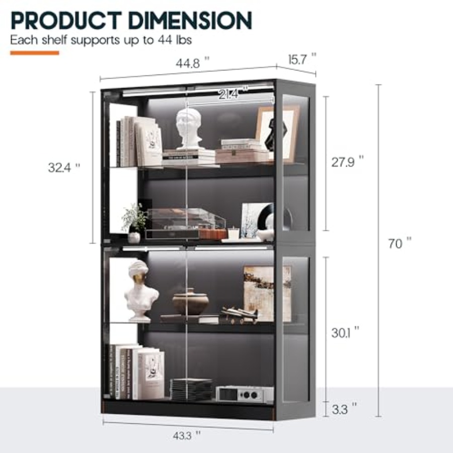 ตู้โชว์จอภาพ RGB ขนาด 45 นิ้ว  - Glass Cabinet Display บทวิจารณ์และราคา