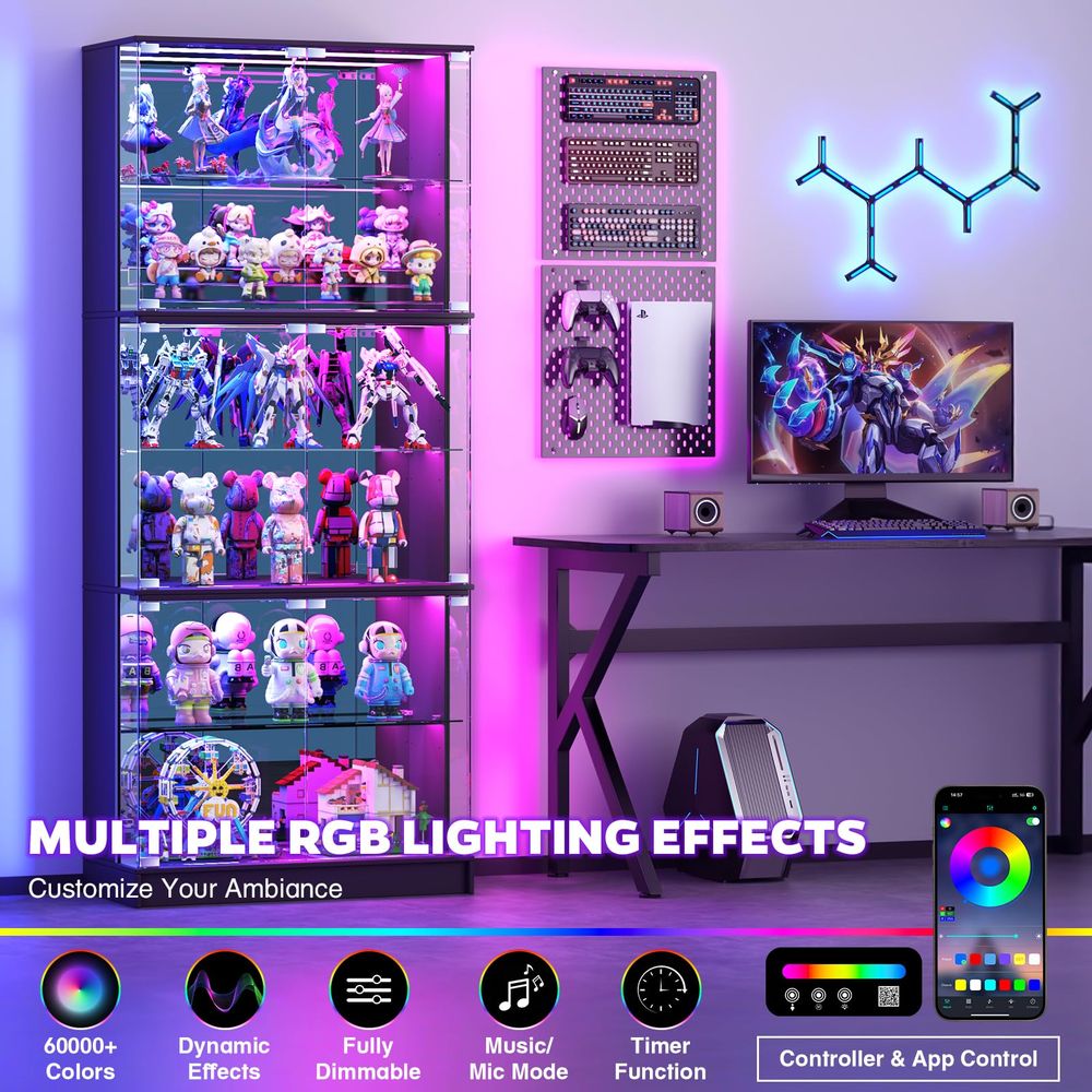 ตู้โชว์กระจก 6 ชั้น สูง 71 นิ้ - Glass Cabinet Display บทวิจารณ์และราคา