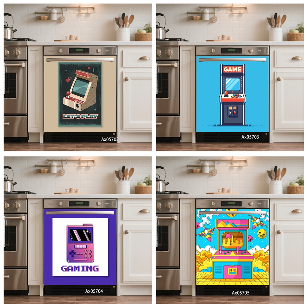 สติกเกอร์ติดประตูเครื่องล้างจา - Arcade Game Cabinet บทวิจารณ์และราคา