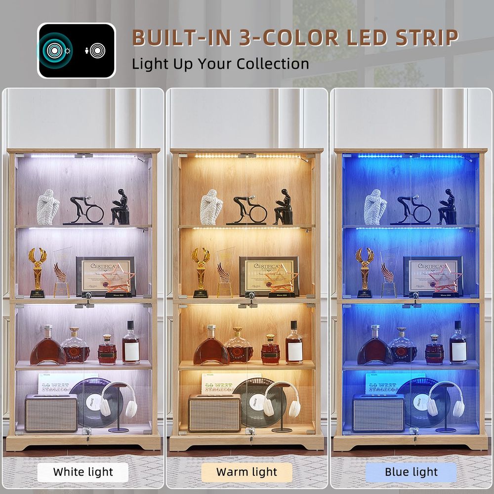 ตู้โชว์กระจกสไตล์บ้านไร่พร้อมป - Glass Cabinet Display บทวิจารณ์และราคา